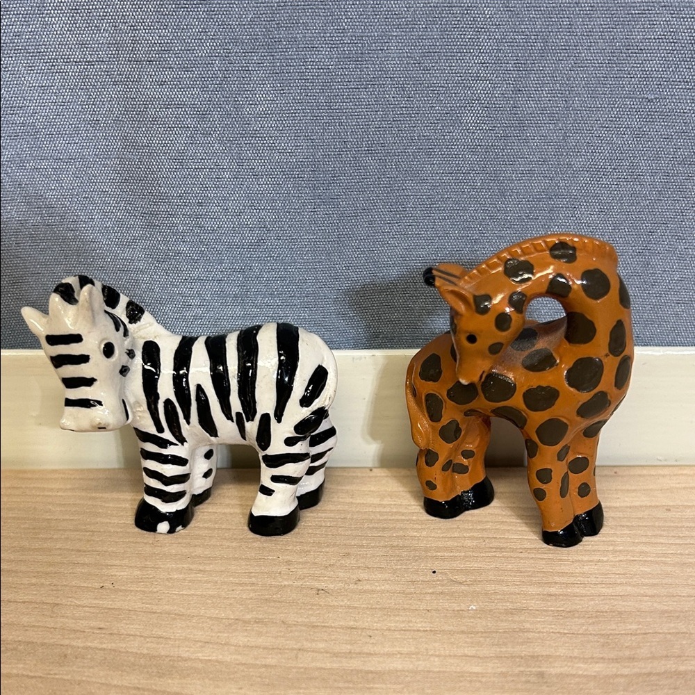 Animal Drawer Pulls – Kids Room Cabinet Knobs –Giraffe, Zebra set of 2